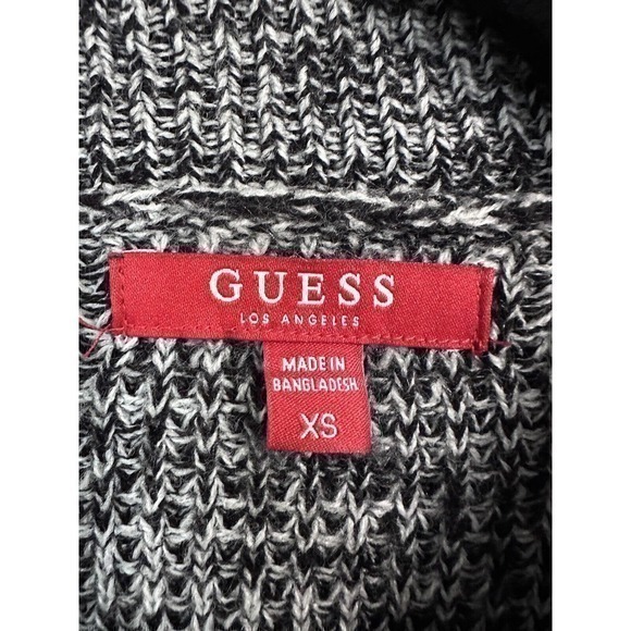 Guess Sweater V-Neck‎ Long Sleeve Pullover Casual Wrap Women's Size XS Gray #735 - Picture 4 of 10